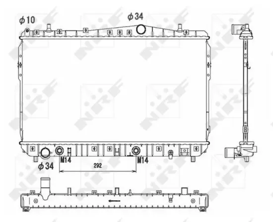 Kühler, Motorkühlung NRF 53732 Bild Kühler, Motorkühlung NRF 53732