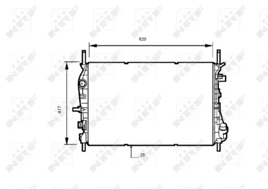 Kühler, Motorkühlung NRF 53741 Bild Kühler, Motorkühlung NRF 53741