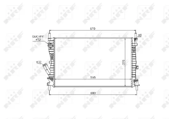 Kühler, Motorkühlung NRF 53743 Bild Kühler, Motorkühlung NRF 53743