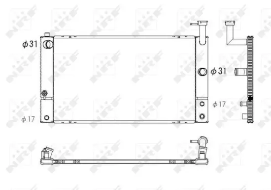 Kühler, Motorkühlung NRF 53747 Bild Kühler, Motorkühlung NRF 53747