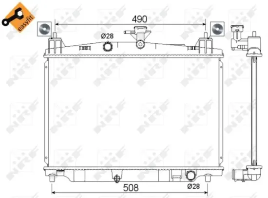 Kühler, Motorkühlung NRF 53751 Bild Kühler, Motorkühlung NRF 53751