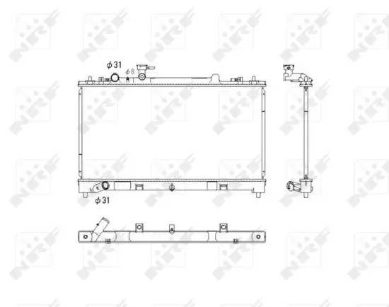 Kühler, Motorkühlung NRF 53752 Bild Kühler, Motorkühlung NRF 53752