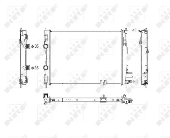 Kühler, Motorkühlung NRF 53756 Bild Kühler, Motorkühlung NRF 53756