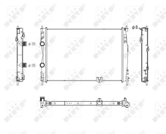 Kühler, Motorkühlung NRF 53757 Bild Kühler, Motorkühlung NRF 53757