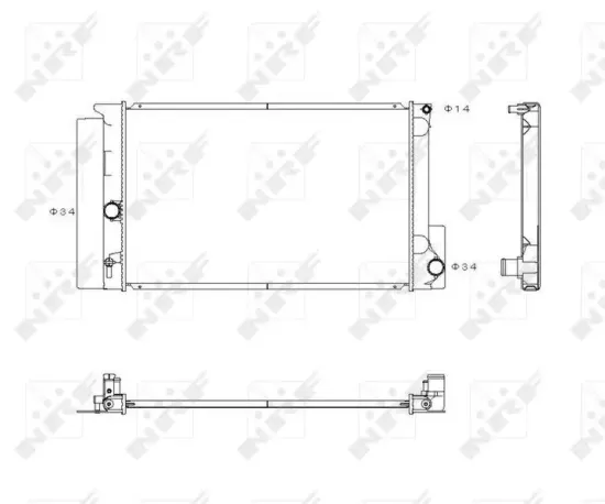 Kühler, Motorkühlung NRF 53763 Bild Kühler, Motorkühlung NRF 53763