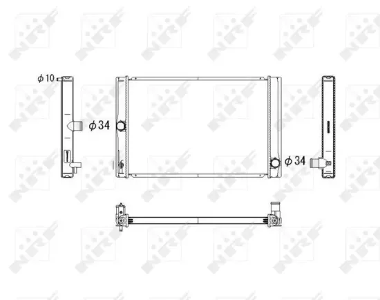 Kühler, Motorkühlung NRF 53764 Bild Kühler, Motorkühlung NRF 53764
