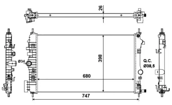 Kühler, Motorkühlung NRF 53776 Bild Kühler, Motorkühlung NRF 53776