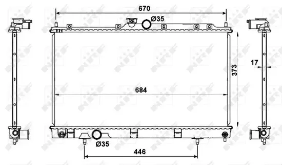 Kühler, Motorkühlung NRF 53779 Bild Kühler, Motorkühlung NRF 53779