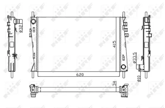 Kühler, Motorkühlung NRF 53782 Bild Kühler, Motorkühlung NRF 53782