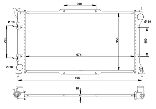 Kühler, Motorkühlung NRF 53783 Bild Kühler, Motorkühlung NRF 53783