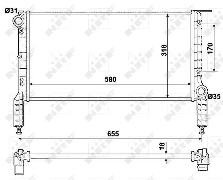 Kühler, Motorkühlung NRF 53788