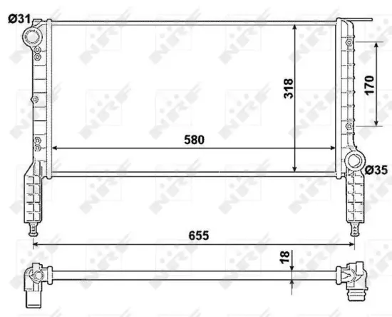 Kühler, Motorkühlung NRF 53788 Bild Kühler, Motorkühlung NRF 53788