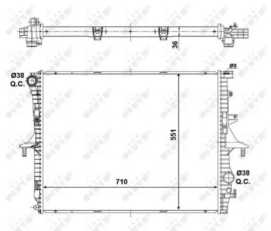 Kühler, Motorkühlung NRF 53798 Bild Kühler, Motorkühlung NRF 53798