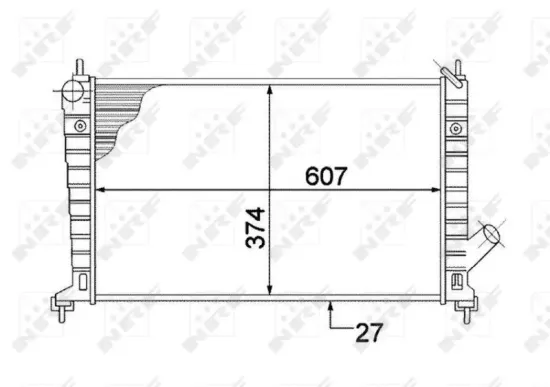 Kühler, Motorkühlung NRF 53804 Bild Kühler, Motorkühlung NRF 53804