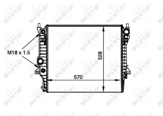 Kühler, Motorkühlung NRF 53805 Bild Kühler, Motorkühlung NRF 53805