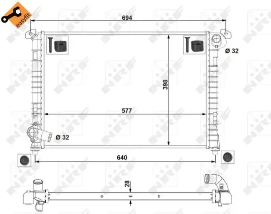 Kühler, Motorkühlung NRF 53807 Bild Kühler, Motorkühlung NRF 53807