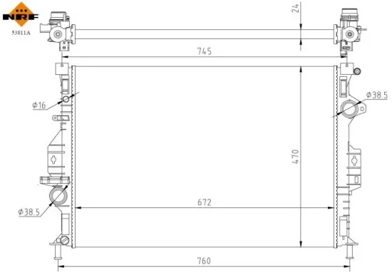 Kühler, Motorkühlung NRF 53811A Bild Kühler, Motorkühlung NRF 53811A