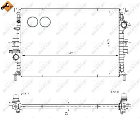 Kühler, Motorkühlung NRF 53811 Bild Kühler, Motorkühlung NRF 53811