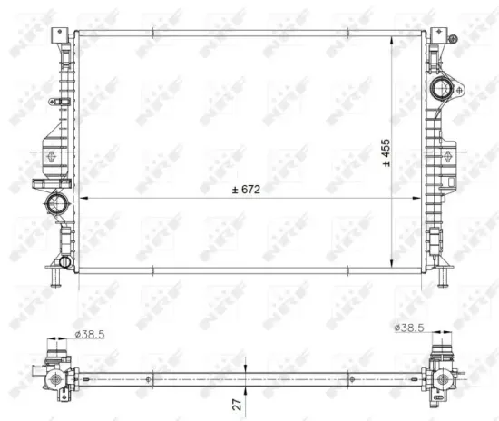 Kühler, Motorkühlung NRF 53812 Bild Kühler, Motorkühlung NRF 53812