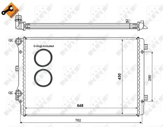 Kühler, Motorkühlung NRF 53816 Bild Kühler, Motorkühlung NRF 53816