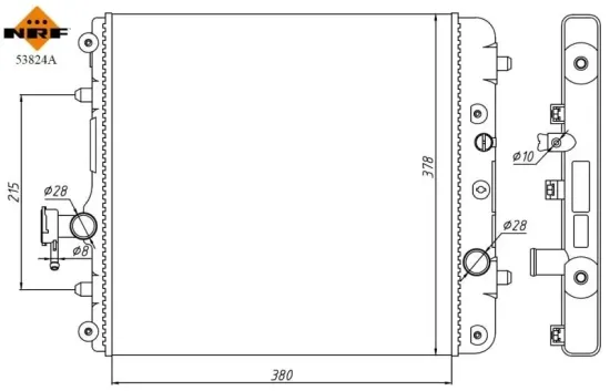 Kühler, Motorkühlung NRF 53824A Bild Kühler, Motorkühlung NRF 53824A