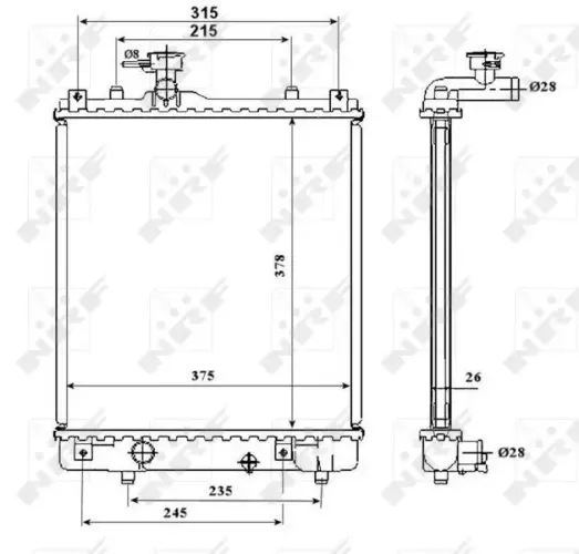 Kühler, Motorkühlung NRF 53824 Bild Kühler, Motorkühlung NRF 53824