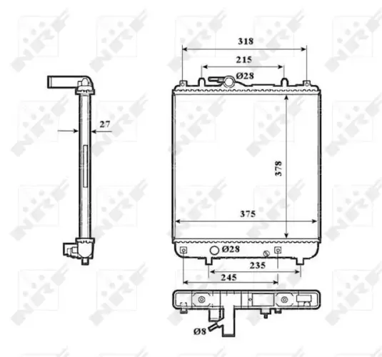 Kühler, Motorkühlung NRF 53825 Bild Kühler, Motorkühlung NRF 53825