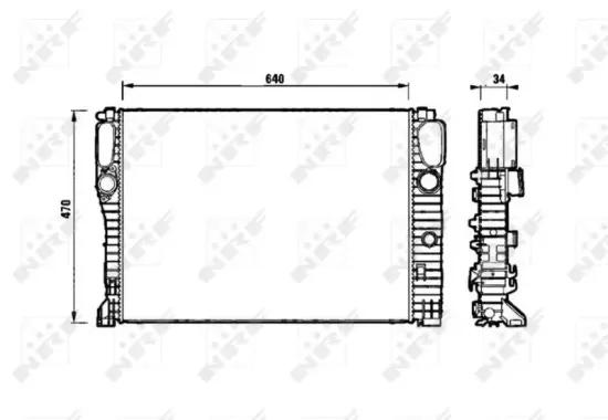 Kühler, Motorkühlung NRF 53829 Bild Kühler, Motorkühlung NRF 53829
