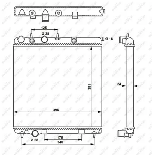 Kühler, Motorkühlung NRF 53837 Bild Kühler, Motorkühlung NRF 53837