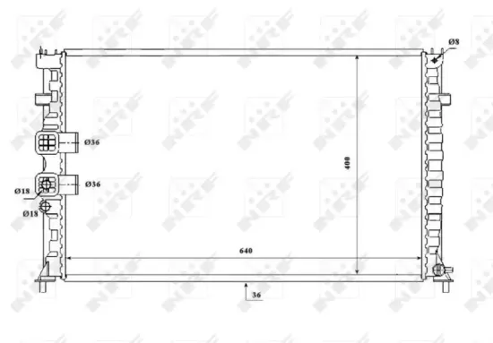 Kühler, Motorkühlung NRF 53842 Bild Kühler, Motorkühlung NRF 53842