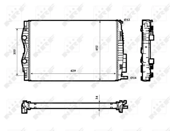 Kühler, Motorkühlung NRF 53843 Bild Kühler, Motorkühlung NRF 53843