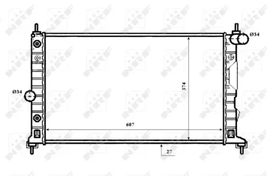 Kühler, Motorkühlung NRF 53844 Bild Kühler, Motorkühlung NRF 53844