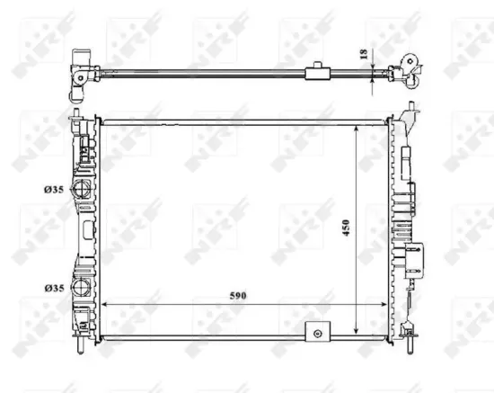 Kühler, Motorkühlung NRF 53846 Bild Kühler, Motorkühlung NRF 53846
