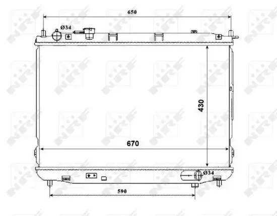 Kühler, Motorkühlung NRF 53847 Bild Kühler, Motorkühlung NRF 53847