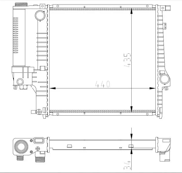 Kühler, Motorkühlung NRF 53849A