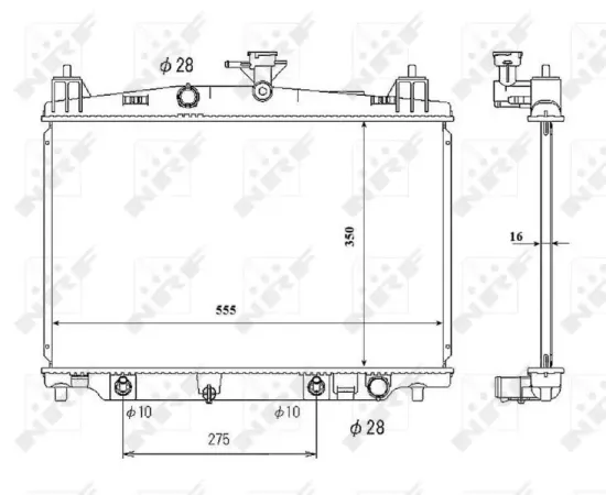 Kühler, Motorkühlung NRF 53850 Bild Kühler, Motorkühlung NRF 53850
