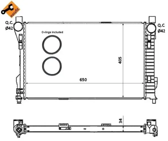 Kühler, Motorkühlung NRF 53854 Bild Kühler, Motorkühlung NRF 53854