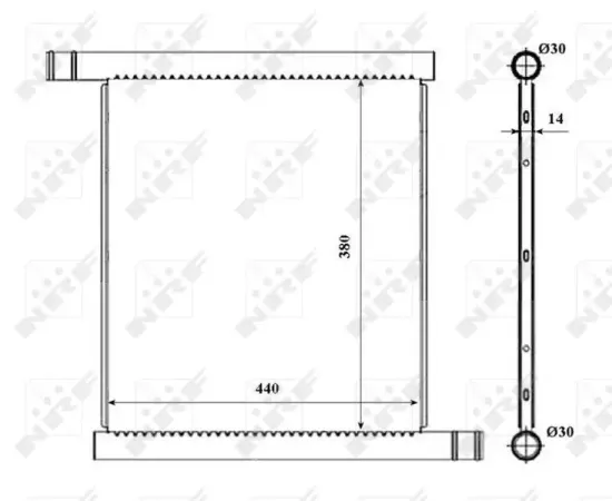 Kühler, Motorkühlung NRF 53857 Bild Kühler, Motorkühlung NRF 53857