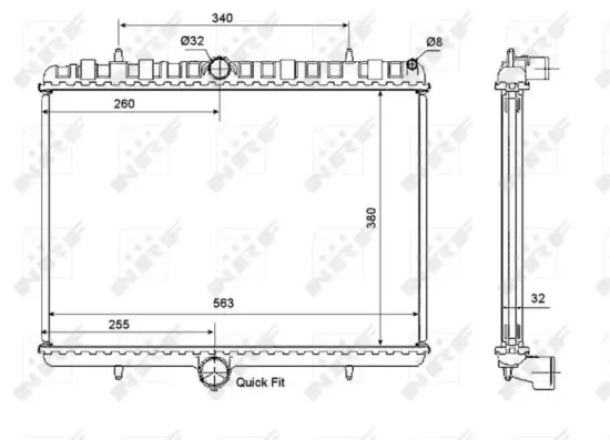 Kühler, Motorkühlung NRF 53861 Bild Kühler, Motorkühlung NRF 53861