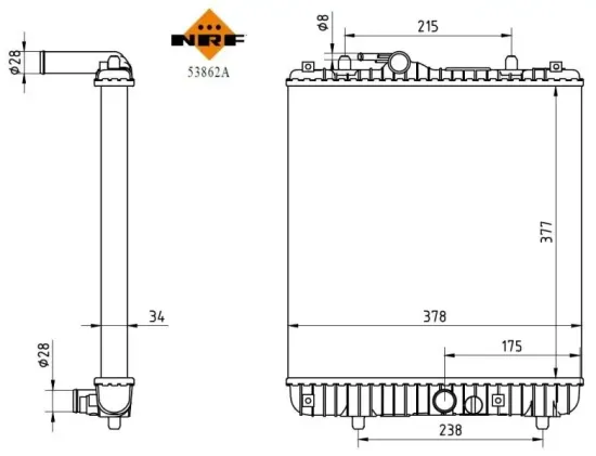 Kühler, Motorkühlung NRF 53862A Bild Kühler, Motorkühlung NRF 53862A