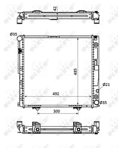Kühler, Motorkühlung NRF 53872 Bild Kühler, Motorkühlung NRF 53872