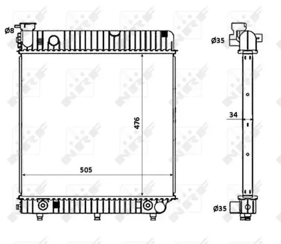 Kühler, Motorkühlung NRF 53875 Bild Kühler, Motorkühlung NRF 53875