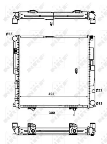 Kühler, Motorkühlung NRF 53876 Bild Kühler, Motorkühlung NRF 53876