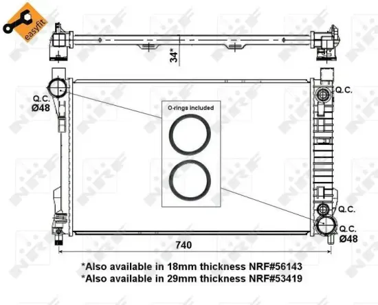 Kühler, Motorkühlung NRF 53878 Bild Kühler, Motorkühlung NRF 53878