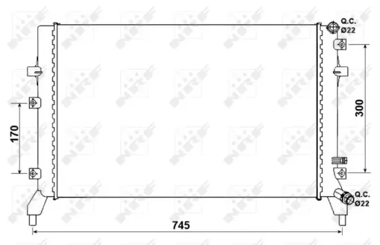 Kühler, Motorkühlung NRF 53884 Bild Kühler, Motorkühlung NRF 53884