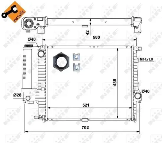 Kühler, Motorkühlung NRF 53897 Bild Kühler, Motorkühlung NRF 53897