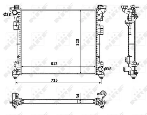 Kühler, Motorkühlung NRF 53900 Bild Kühler, Motorkühlung NRF 53900