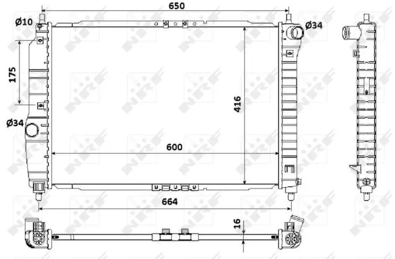 Kühler, Motorkühlung NRF 53902A