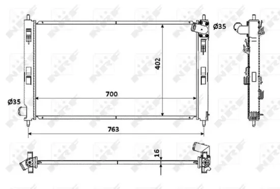 Kühler, Motorkühlung NRF 53906 Bild Kühler, Motorkühlung NRF 53906