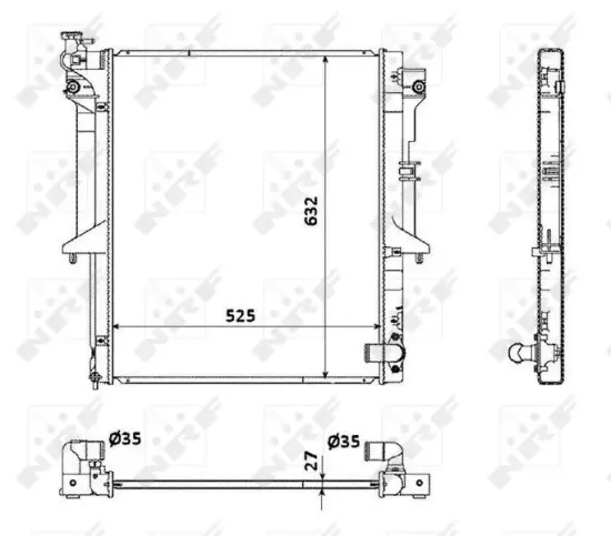 Kühler, Motorkühlung NRF 53908 Bild Kühler, Motorkühlung NRF 53908